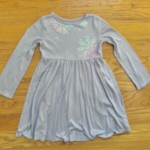 Jumping Beans All-Day-Play Frozen Snowflake Long Sleeve Essential Dress - 6
